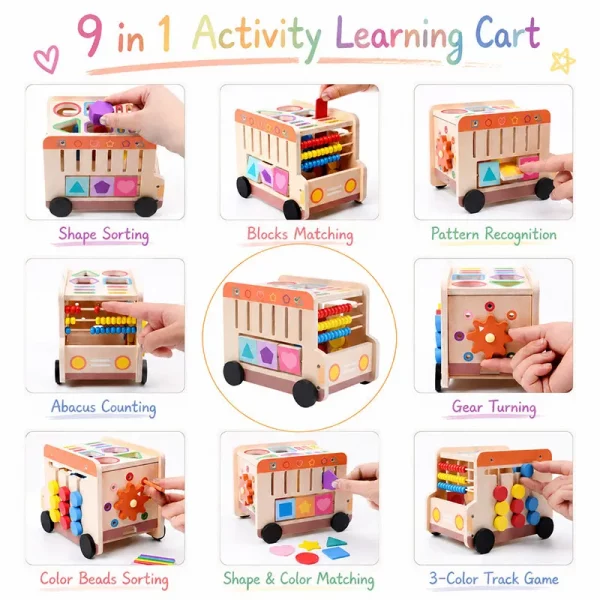 Scc3a051c4d984044879674bd78266173W.webp Jouets en bois Montessori : Cube d'activités, Bus