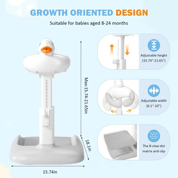 Support de bain pour bébé réglable en hauteur avec