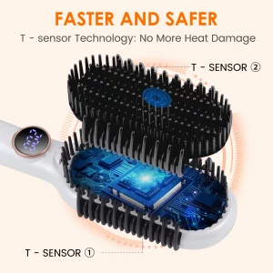 Hatteker Nouvelle Brosse Lissante et Bouclante Mul