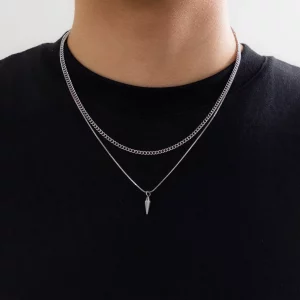 KunJoe 2 pièces/ensemble pendentif à rivets en mét