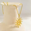 Collier pendentif soleil en spirale pour femme - A