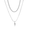 KunJoe 2 pièces/ensemble pendentif à rivets en mét