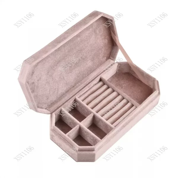 Boîte à bijoux en velours importé de luxe, organis