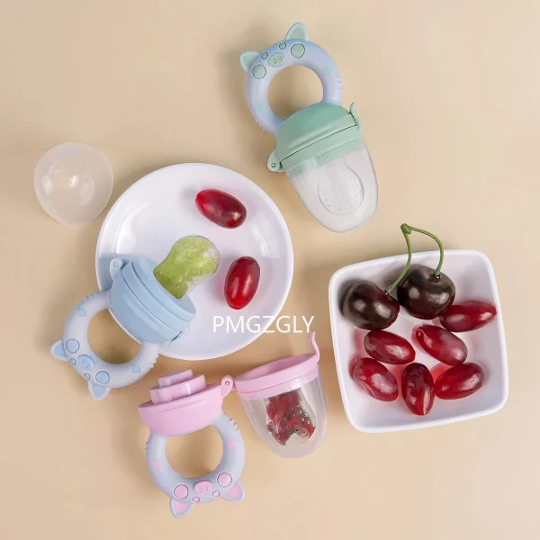 Se82ca9252111424186b02432762a7a95z.webp Mangeoire à fruits et légumes en Silicone, 4 pièce