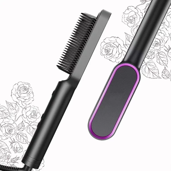 Lisseur de cheveux électrique brosse mode professi
