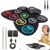 Kit de batterie électronique portable coloré avec