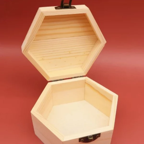 Sf73ac5cbcce3448fafa03c62f7b2393fa.webp Boîte de rangement en bois de forme hexagonale, bo
