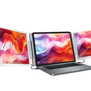 Triple Écran Portable 14″ FHD 1200P pour PC Portable - Extenseur Pliable avec Béquille & Housse