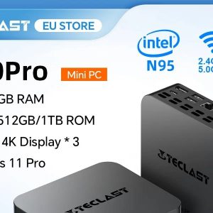 Mini PC Puissant Teclast N20 Pro - Intel 12e Gen N95, Triple Sortie 4K, Windows 11 Pro